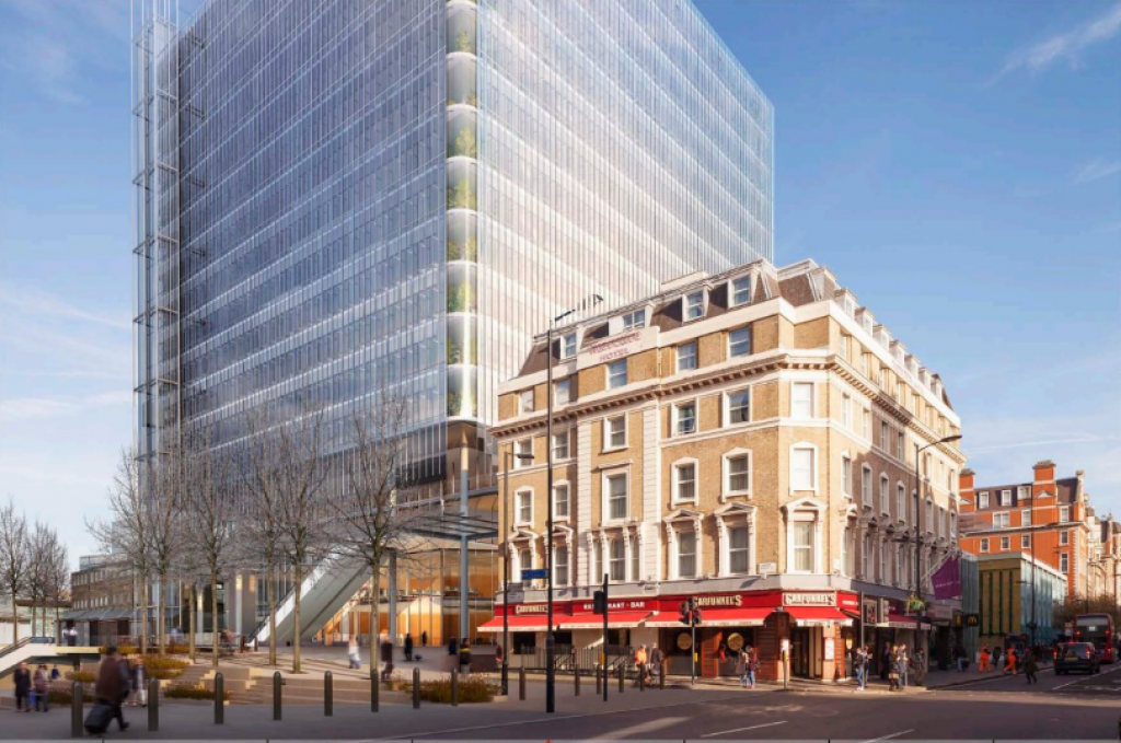 Paddington Cube (now marketed as Paddington Square) seen from Praed Steet