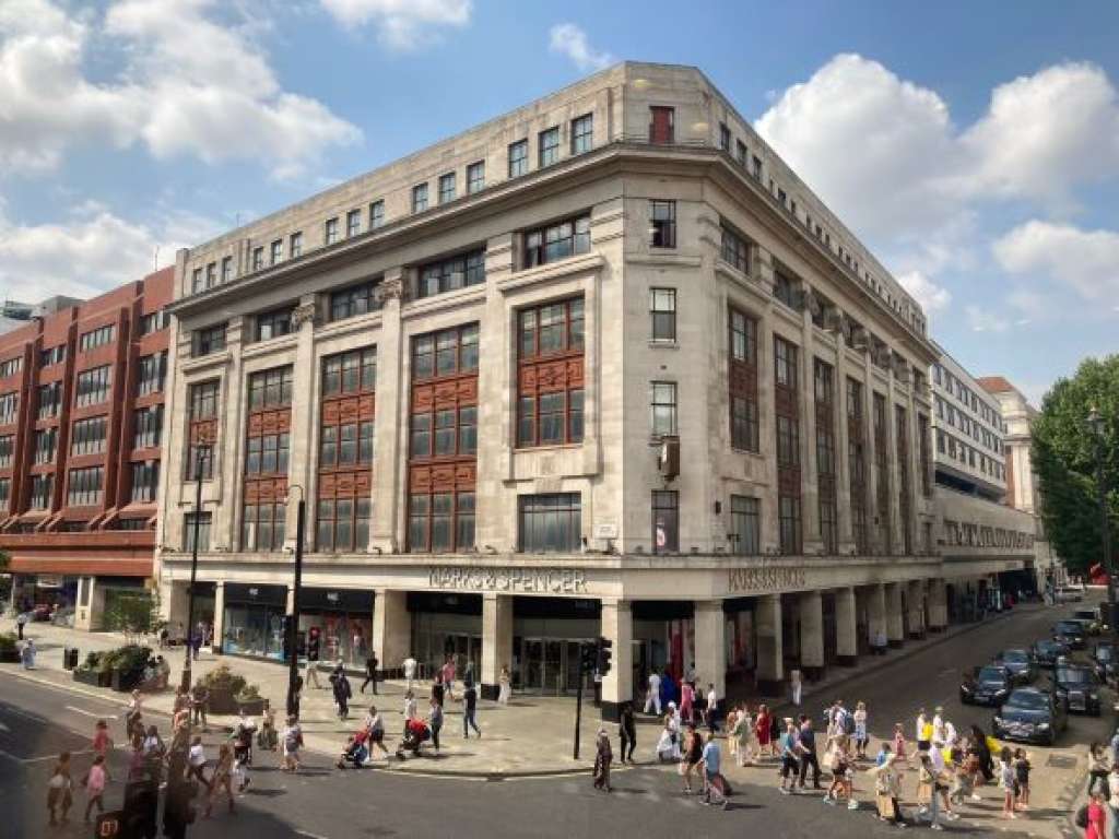 The M&S building on Oxford Street