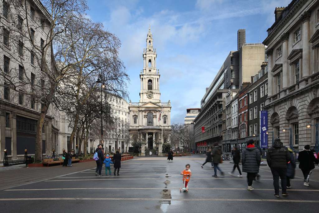 Remember when all this was a four-lane highway?! St Mary-le-Strand was nicknamed St Mary-in-the-Way