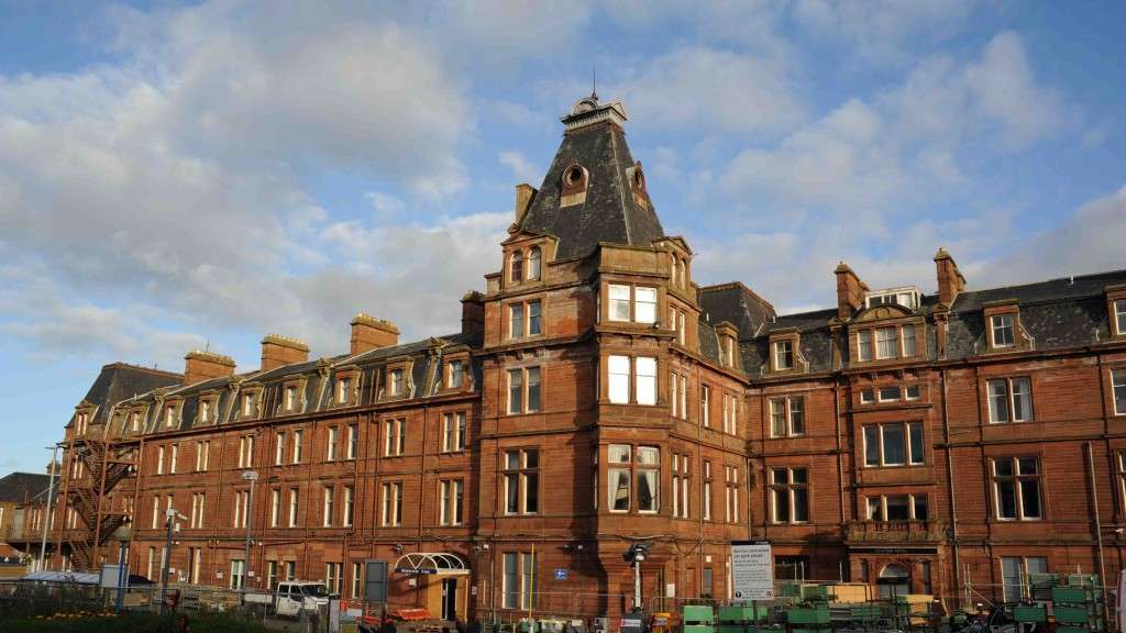 Ayr Station Hotel in 2018, with the North Wing and tower to the left [Credit: Nigel Hackett]