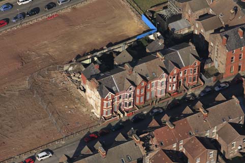 Large Victorian houses in Bootle, Merseyside, being cleared (April 2012)