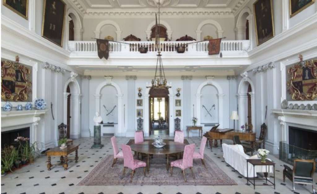 The main hall at Ombersley Court (Credit: Savills)